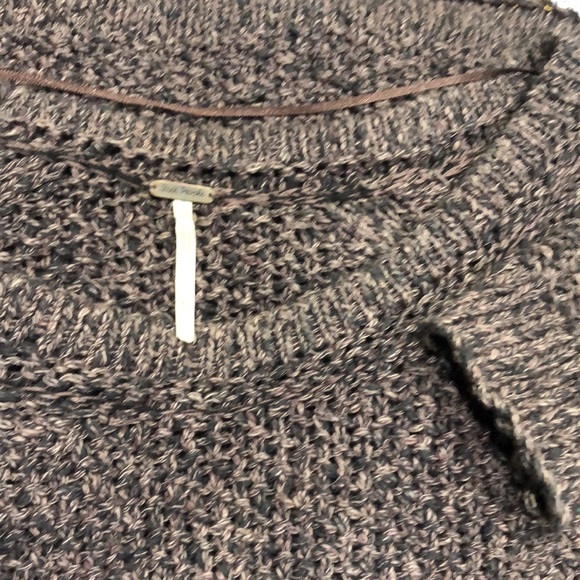 Free People Marled Purple & Black Knit Sweater - Picture 9 of 10